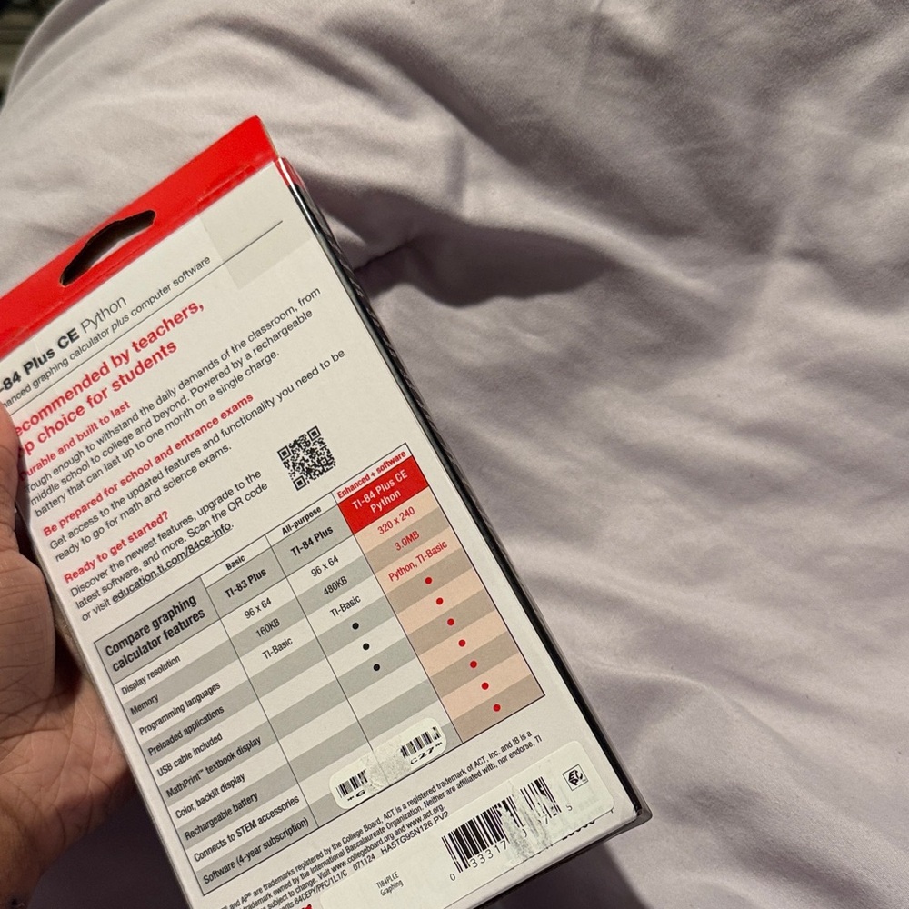 Texas Instruments TI-84 Plus CE Python Graphing Calculator - Black - Picture 4 of 6